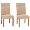 vidaXL Cadeira de jantar GENDT 2 unid. Natural 45 x 54 x 93 cm