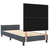 vidaXL Cama Box com cabeceira Cinzento escuro 100 x 200 cm Veludo