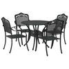 vidaXL Conjunto de Jantar para Jardim 5 unid. Preto Alum&iacute;nio