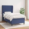 vidaXL Cama com molas/colch&atilde;o 90x200 cm tecido azul