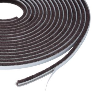 vidaXL Vedante de escova autocolante para porta 5 m PP Castanho