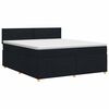 vidaXL Cama box spring com colch&atilde;o Preto 140 x 190 cm Tecido