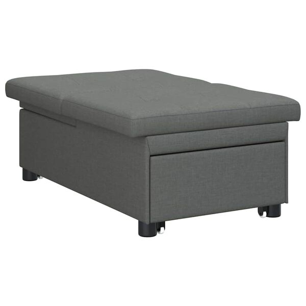 vidaXL Sofá-Cama Cinzento escuro 194 x 67 x 37 cm tecido