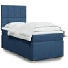 vidaXL Cama com molas/colch&atilde;o 90x190 cm tecido azul
