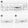 vidaXL Conjunto de Sof&aacute;s para Exterior 7 pcs Natural e Creme