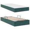 vidaXL Cama com arruma&ccedil;&atilde;o e colch&atilde;o Verde Escuro 90 x 190 cm Veludo
