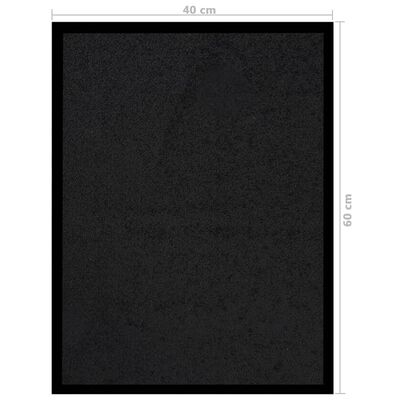 vidaXL Tapete de porta 40x60 cm preto