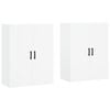 vidaXL Arm&aacute;rios de parede 2 pcs 69,5x34x90 cm branco