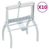 vidaXL Armadilhas para toupeiras 10 pcs a&ccedil;o galvanizado prateado