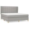 vidaXL Cama com molas/colch&atilde;o 180x200 cm tecido cinzento-claro