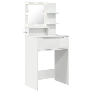 vidaXL Mesas de Maquiagem para Quarto Branco Brilhante