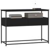 vidaXL Mesa consola 100x40x75 cm derivados de madeira preto