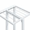 vidaXL Suporte vasos c/ 4 prateleiras e rodas 44x23x80 cm ferro branco