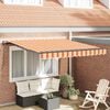 vidaXL Toldo Retr&aacute;til Amarelo e Laranja 350 x 250 cm Poli&eacute;ster e A&ccedil;o