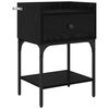 vidaXL Mesa-de-cabeceira Carvalho Preto 40 x 29 x 60 cm