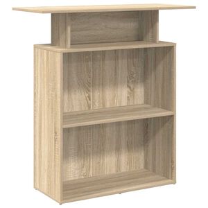 vidaXL Balc&atilde;o de recep&ccedil;&atilde;o Carvalho Sonoma 100x40x104 cm Madeira projetada