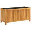 vidaXL Vaso/floreira de jardim com forro 99,5x38x50 cm ac&aacute;cia maci&ccedil;a