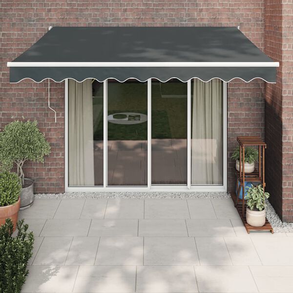 vidaXL Toldo retr&aacute;til autom&aacute;tico 3,5x2,5 m antracite