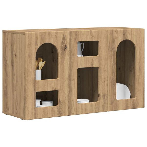 vidaXL Buffet Carvalho Artesanal 100 x 35 x 59 cm Madeira processada