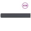 vidaXL Orlas de relva 10 pcs antracite 15x103 cm a&ccedil;o laminado a frio