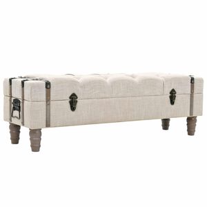 vidaXL Banco de arruma&ccedil;&atilde;o madeira maci&ccedil;a e a&ccedil;o 111x34x37 cm