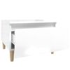 vidaXL Mesa de apoio 50x46x35 cm derivados de madeira branco brilhante