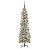 vidaXL &Aacute;rvore de Natal Artificial Branco 180 cm PVC, Metal e Pl&aacute;stico