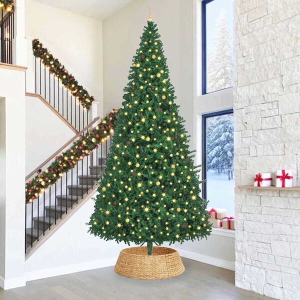 vidaXL Collar para &Aacute;rvore de Natal Castanho 105 x 105 x 28 cm