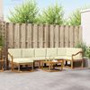 vidaXL Conjunto de Sof&aacute;s para Exterior 8 pcs Natural e Creme