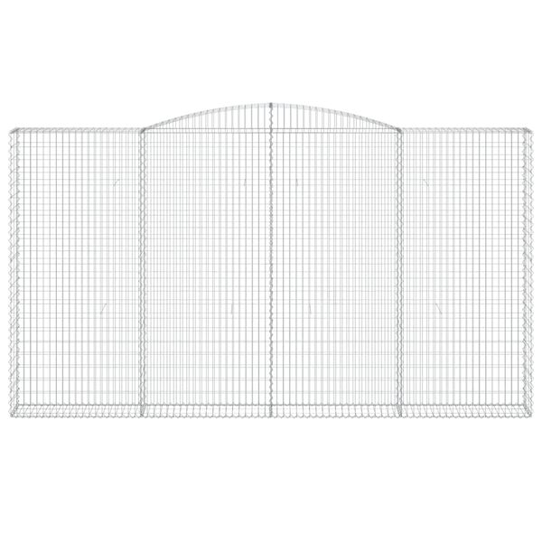 vidaXL Cestos gabi&atilde;o arqueados 3pcs 400x30x220/240cm ferro galvanizado