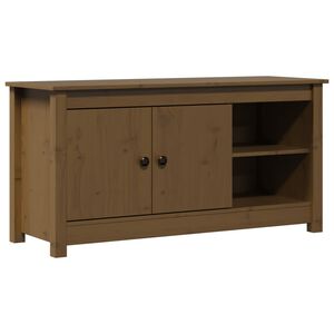 vidaXL M&oacute;vel de TV 103x36,5x52 cm madeira de pinho maci&ccedil;a castanho mel