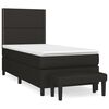 vidaXL Cama com molas/colch&atilde;o 100x200 cm tecido preto