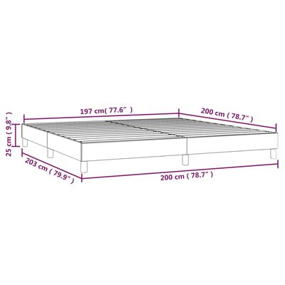 vidaXL Estrutura de cama com molas 200x200 cm tecido cinzento-escuro