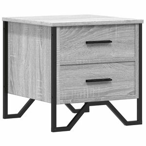 vidaXL Mesa de cabeceira 40x41x40 cm derivados madeira cinzento sonoma