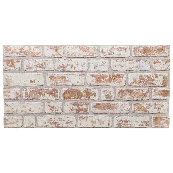 vidaXL Pain&eacute;is de parede 3D 10 pcs 100x50 cm EPS vermelho e branco