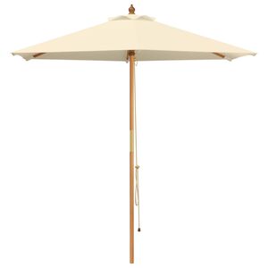vidaXL Guarda-sol de Jardim &Oslash; 210 x 237 cm Madeira S&oacute;lida de Eucalipto