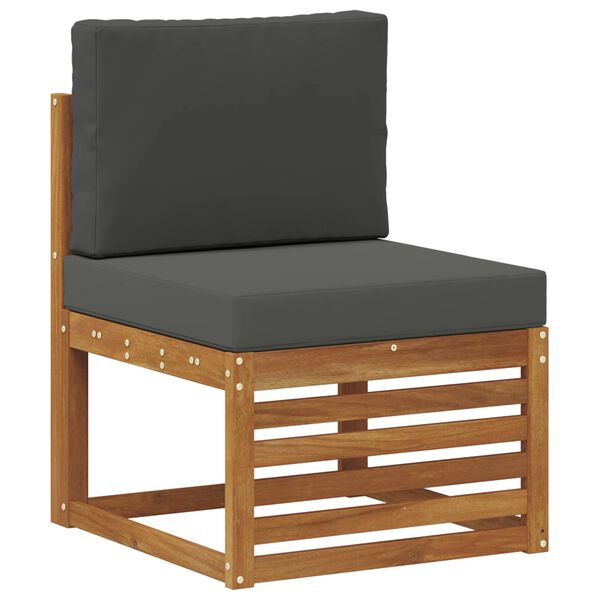 vidaXL Conjuntos de sof&aacute;s com almofada 6 pcs Natural e Antracite