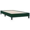 vidaXL Box Cama de primavera sem Colch&atilde;o Verde Escuro 90x210 cm Veludo