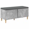 vidaXL Banco de Hall com almofada Cinzento Concreto 100 x 38 x 46 cm