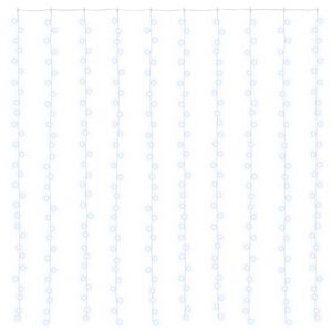 vidaXL Cortina de luzes 300 LED Branco frio 300 x 300 cm