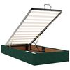 vidaXL Cama otomana com colch&atilde;o 120x190 cm veludo verde-escuro