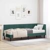 vidaXL Estrutura de Cama de Canto com Colch&atilde;o 2 pcs Verde Veludo