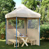 vidaXL Tenda de Festa Bege 200 x 200 x 306 cm Tecido Oxford