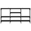 vidaXL Aparador Carvalho preto 160 x 29 x 80 cm Madeira processada