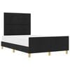 vidaXL Estrutura da Cama com cabeceira Preto 120 x 200 cm tecido