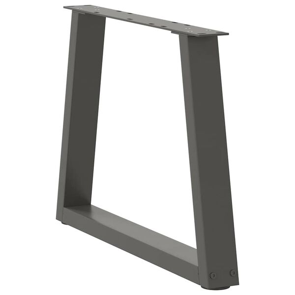 vidaXL P&eacute;s para mesa de centro em V, 2 pe&ccedil;as, antracite, 70x (42-43,3) cm, a&ccedil;o