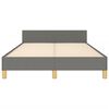 vidaXL Estrutura de cama sem colch&atilde;o cinza escuro 120x190 cm tecido