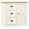 vidaXL Aparador com gavetas VIGO 78x40x75 cm pinho maci&ccedil;o branco