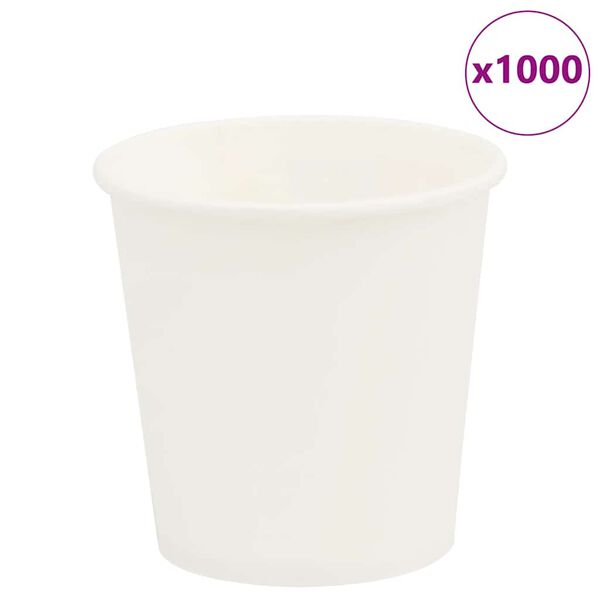 vidaXL Copos de café de papel 1000 pcs 4oz 100ml branco