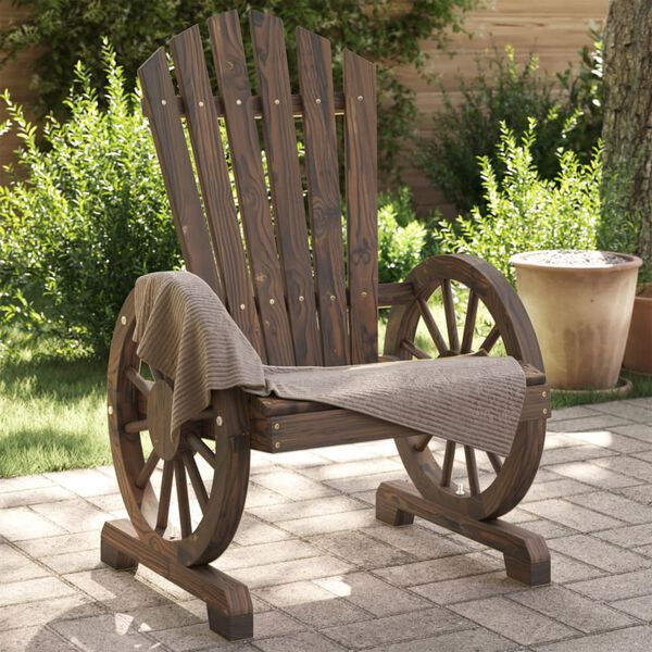 vidaXL Cadeiras Adirondack para jardim 2 pcs madeira de abeto maciça